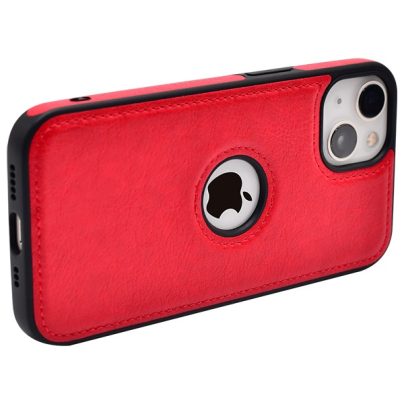 iPhone 15 leather case back cover red india product 10