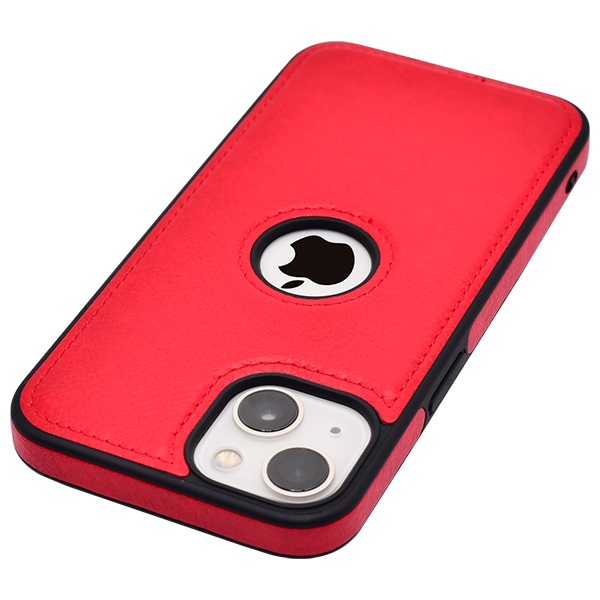 iPhone 15 leather case back cover red india product 3