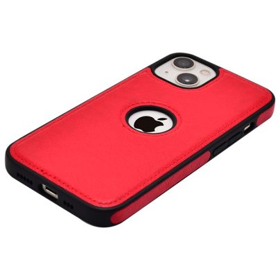 iPhone 15 leather case back cover red india product 4