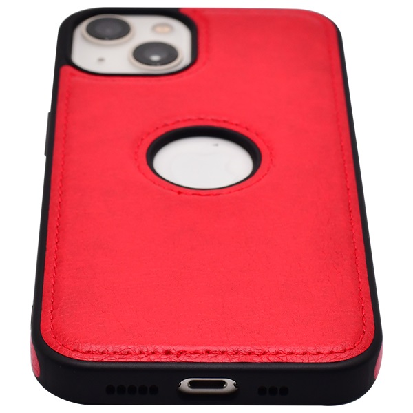 iPhone 15 leather case back cover red india product 7