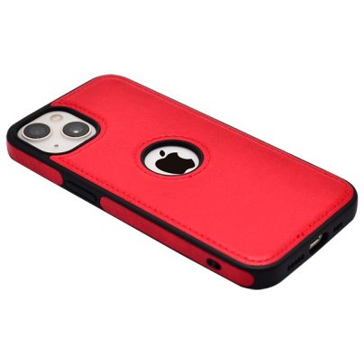 iPhone 15 leather case back cover red india product 8
