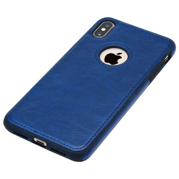 iPhone X leather case back cover blue india product 4