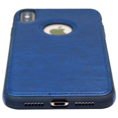 iPhone X leather case back cover blue india product 7