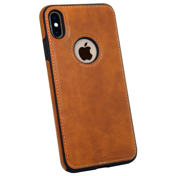 iPhone X leather case back cover brown india product 1