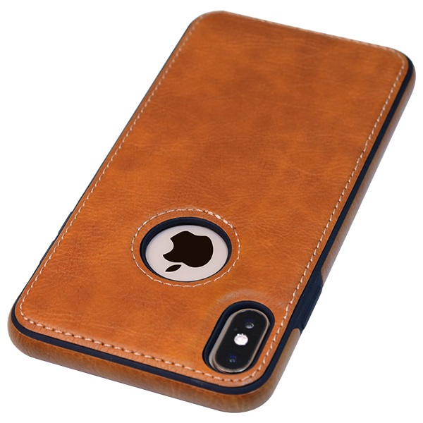 iPhone X leather case back cover brown india product 3