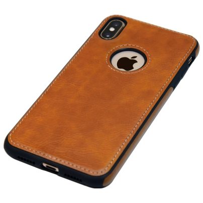 iPhone X leather case back cover brown india product 4