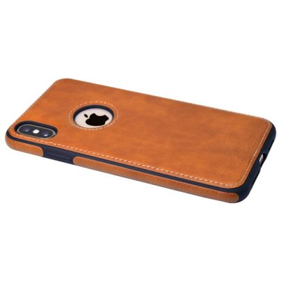 iPhone X leather case back cover brown india product 5