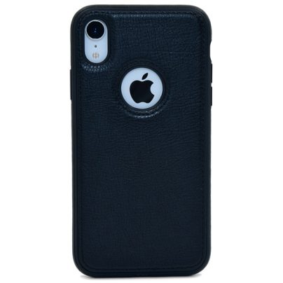 iPhone XR leather case back cover black india product 1