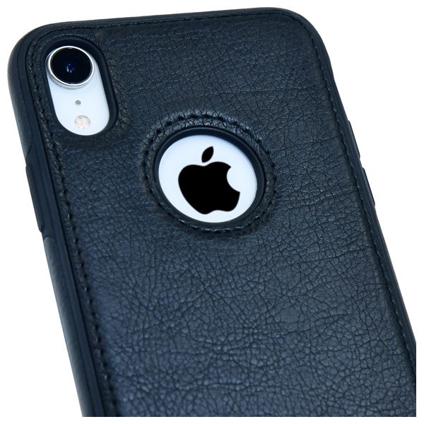 iPhone XR leather case back cover black india product 2