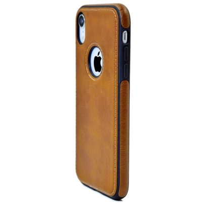 iPhone XR leather case back cover brown india product 10