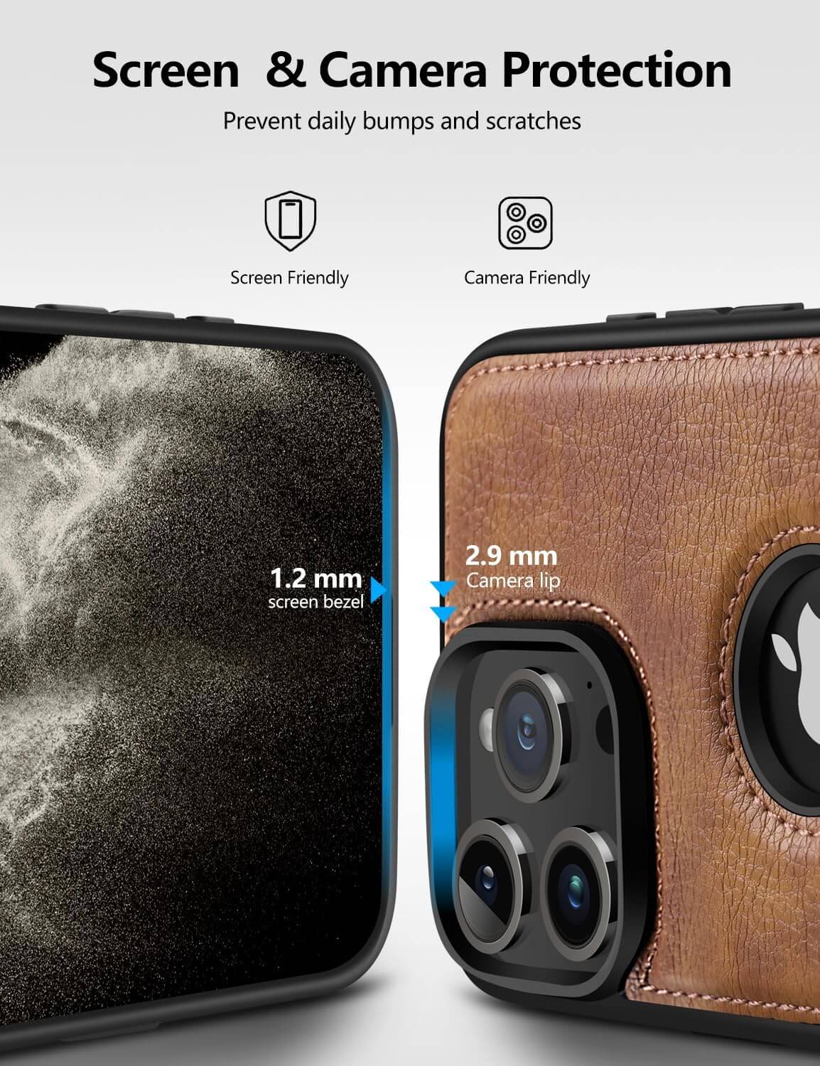 iPhone 16 Pro Max Leather Case With Kickstand