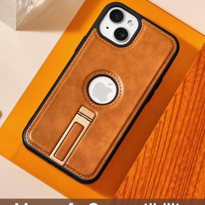 iPhone 13 Leather Case With Kickstand