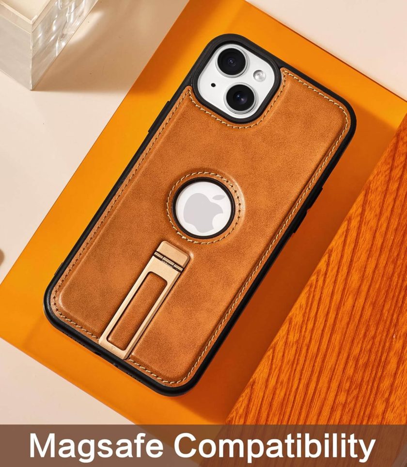 iPhone 13 Leather Case With Kickstand