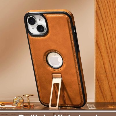 iPhone 13 Leather Case With Kickstand