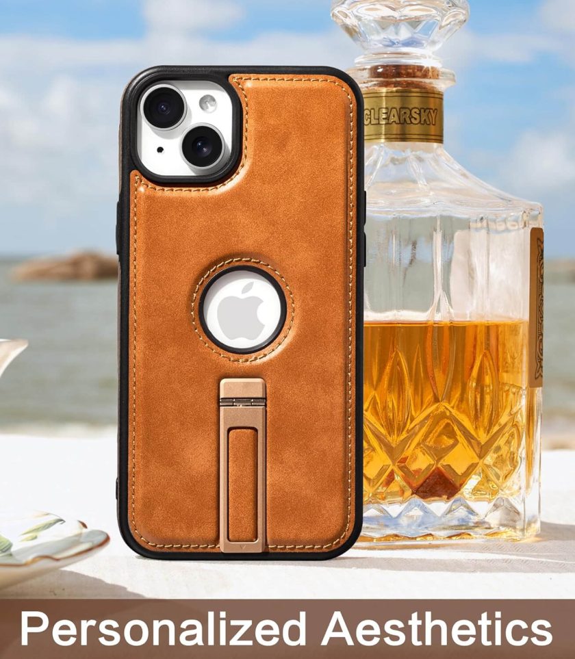 iPhone 13 Leather Case With Kickstand