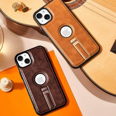 iPhone 13 Leather Case With Kickstand