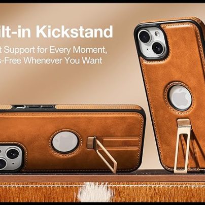 iPhone 13 Leather Case With Kickstand