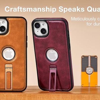 iPhone 13 Leather Case With Kickstand