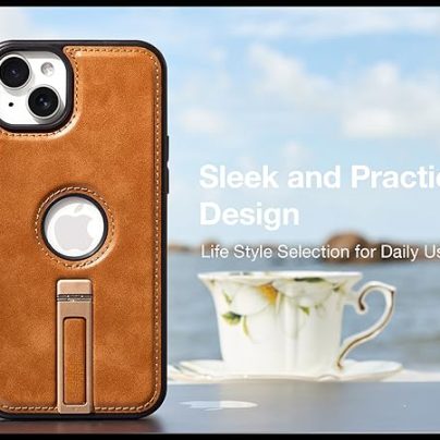 iPhone 13 Leather Case With Kickstand
