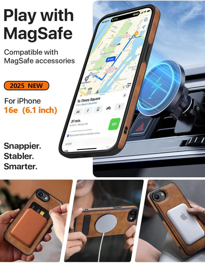 iphone 16e leather case