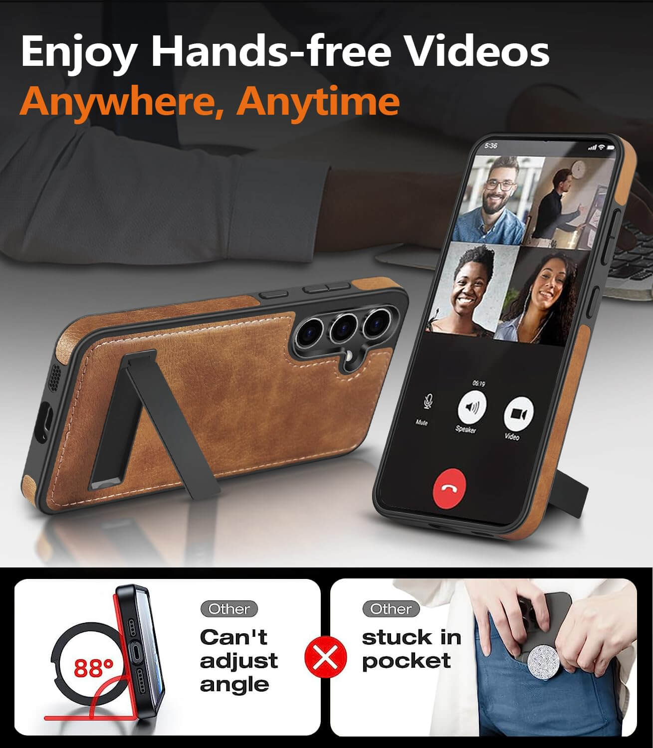 samsung S21 Plus leather case