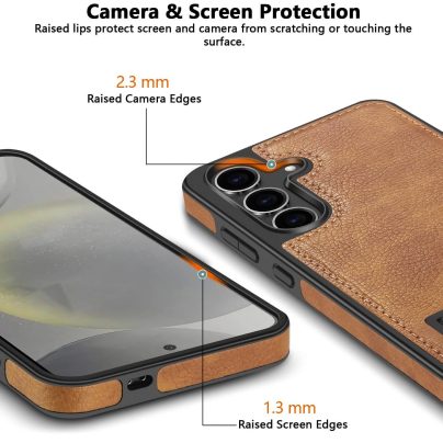 samsung S21 FE leather case