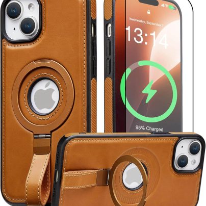 iPhone 13 Mini Leather Case With Ringstand