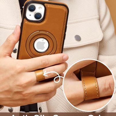 iPhone 13 Mini Leather Case With Ringstand