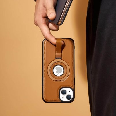 iPhone 13 Mini Leather Case With Ringstand