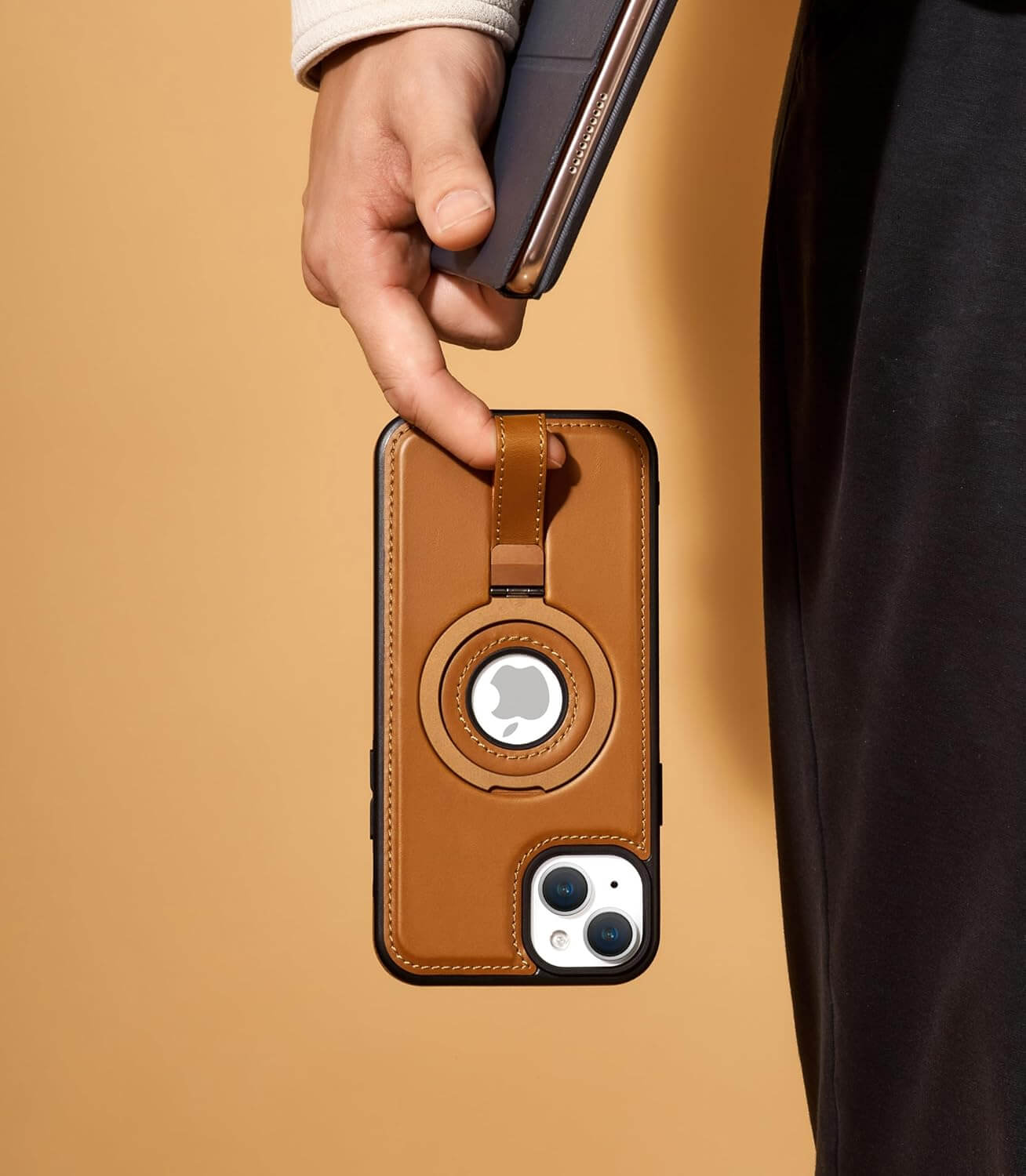 iPhone 13 Leather Case With Ringstand