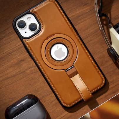 iPhone 13 Mini Leather Case With Ringstand