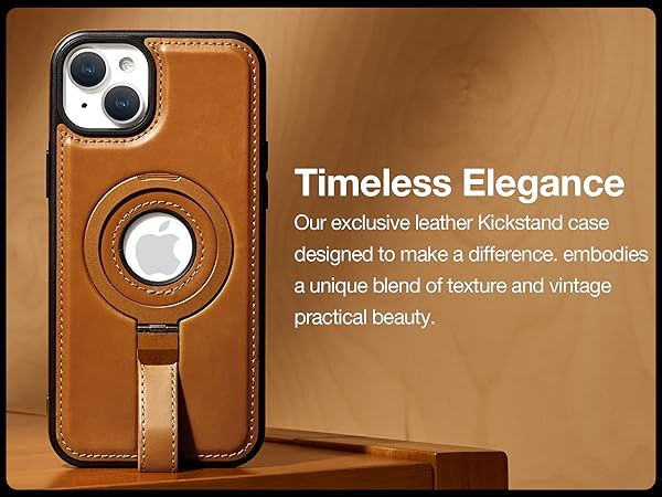 iPhone 13 Mini Leather Case With Ringstand