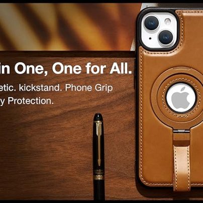 iPhone 13 Mini Leather Case With Ringstand