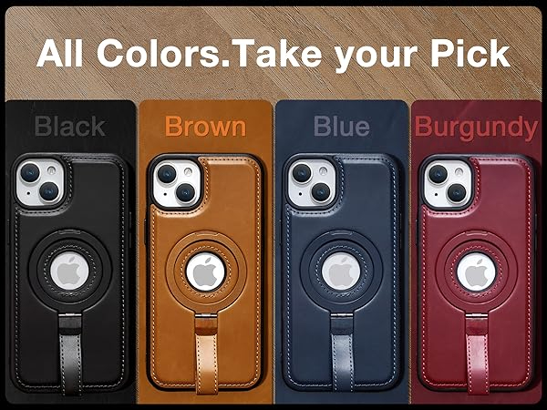 iPhone 13 Mini Leather Case With Ringstand