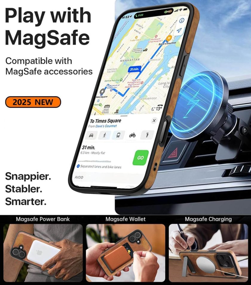 iphone 17 leather case With Kickstand