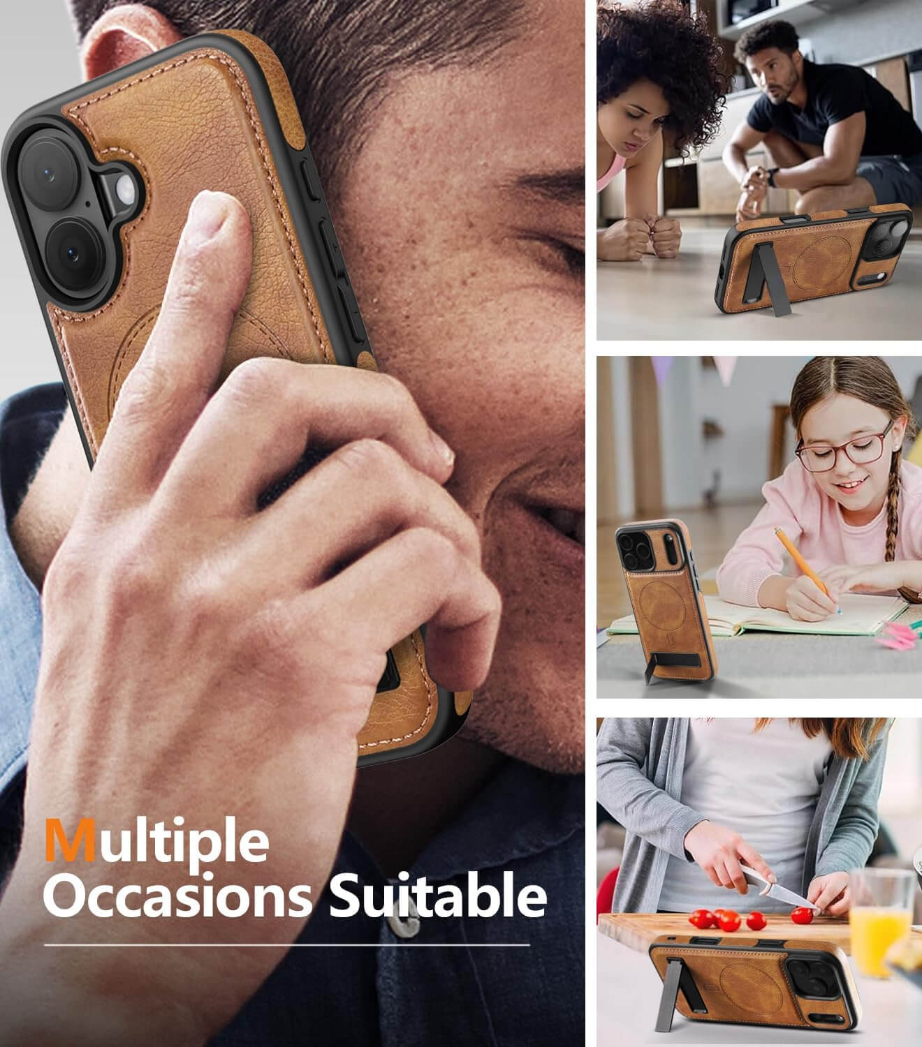 iphone 17 leather case With Kickstand