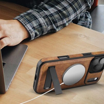 iphone 17 leather case With Kickstand