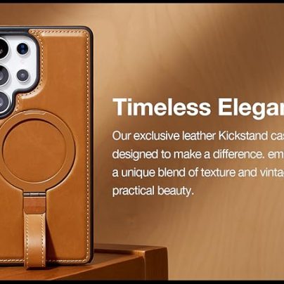 Samsung S21 Ultra Leather Case With Ringstand