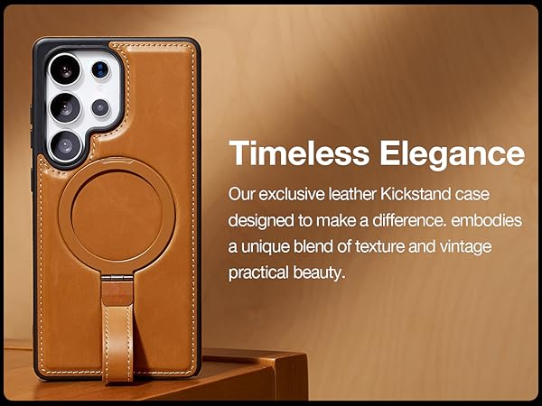 Samsung S21 Ultra Leather Case With Ringstand