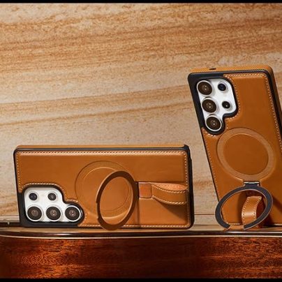 Samsung S21 Ultra Leather Case With Ringstand