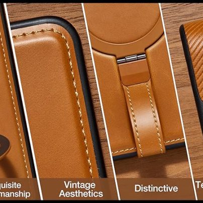 Samsung S21 Plus Leather Case With Ring Stand