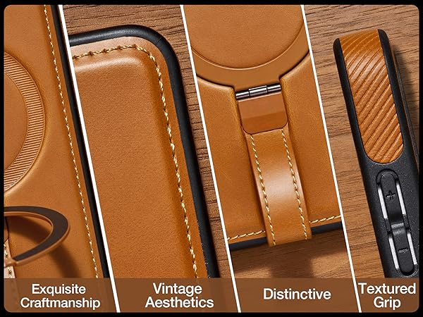 Samsung S21 Plus Leather Case With Ring Stand