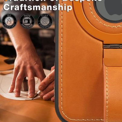 iPhone 17 Leather Case With Ring stand