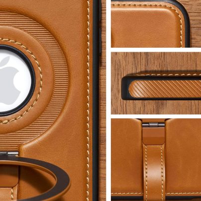 iPhone 17 Leather Case With Ring stand