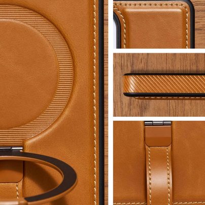 Samsung S21 Ultra Leather Case With Ringstand