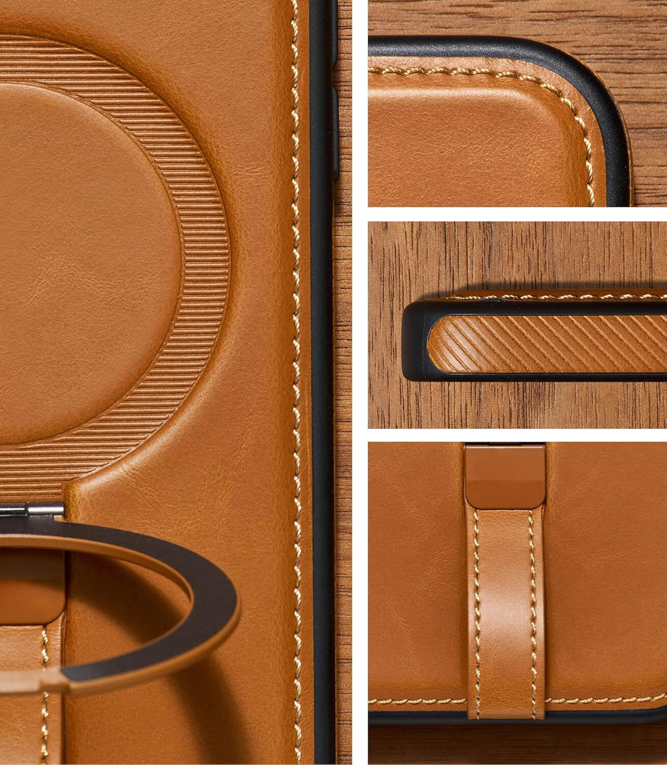 iPhone 17 Pro Max Leather Case With Ringstand