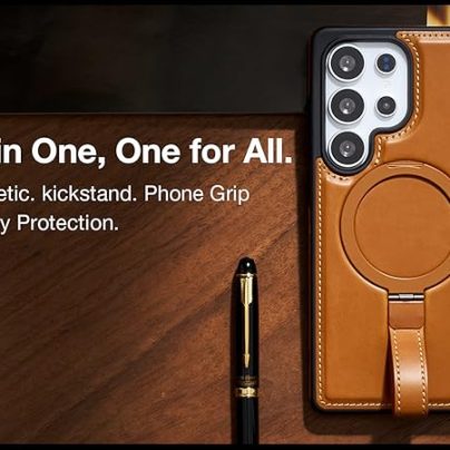 Samsung S21 Ultra Leather Case With Ringstand