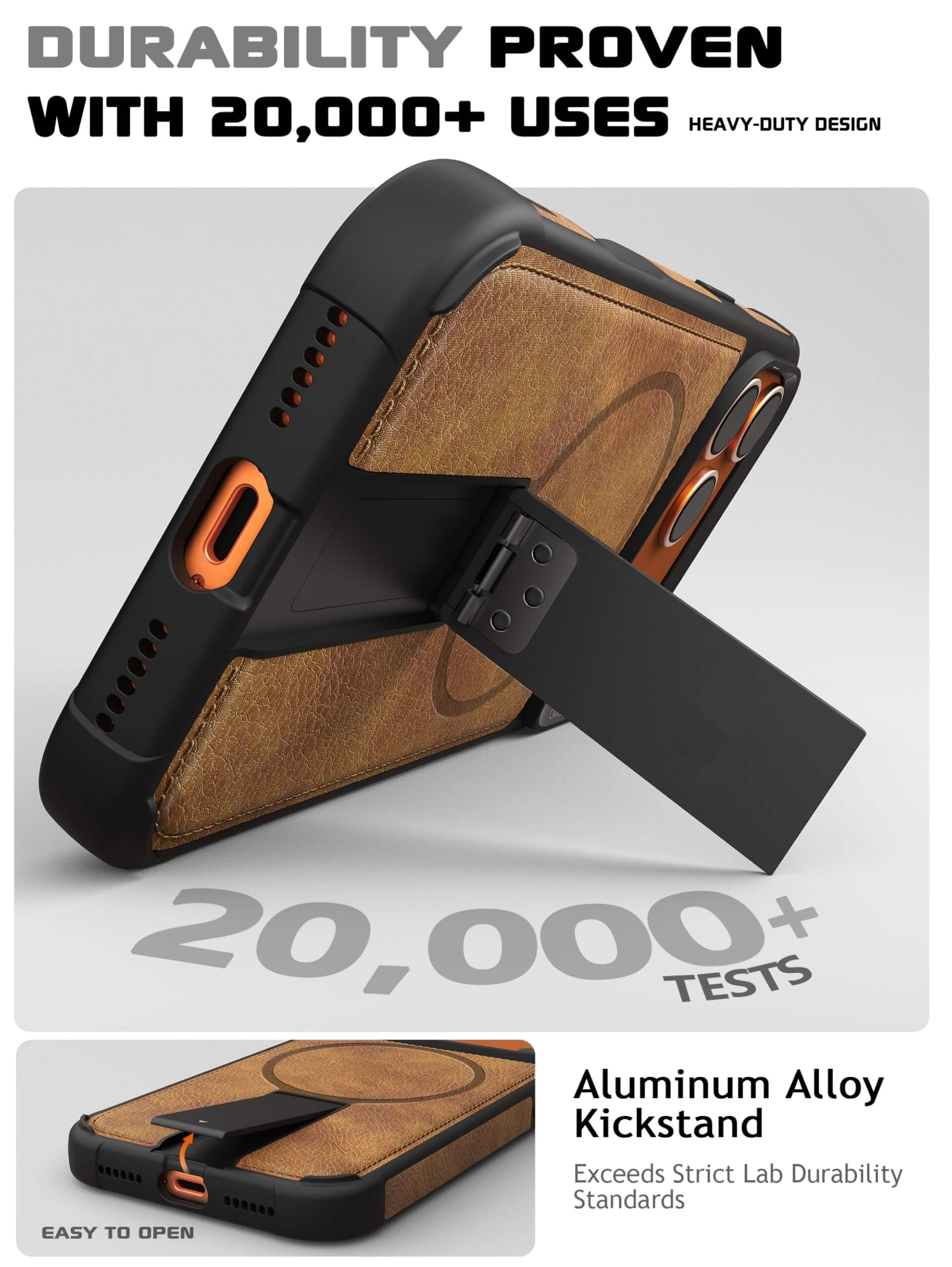 iPhone 17 Pro Max Premium Strong Armour Leather Cover