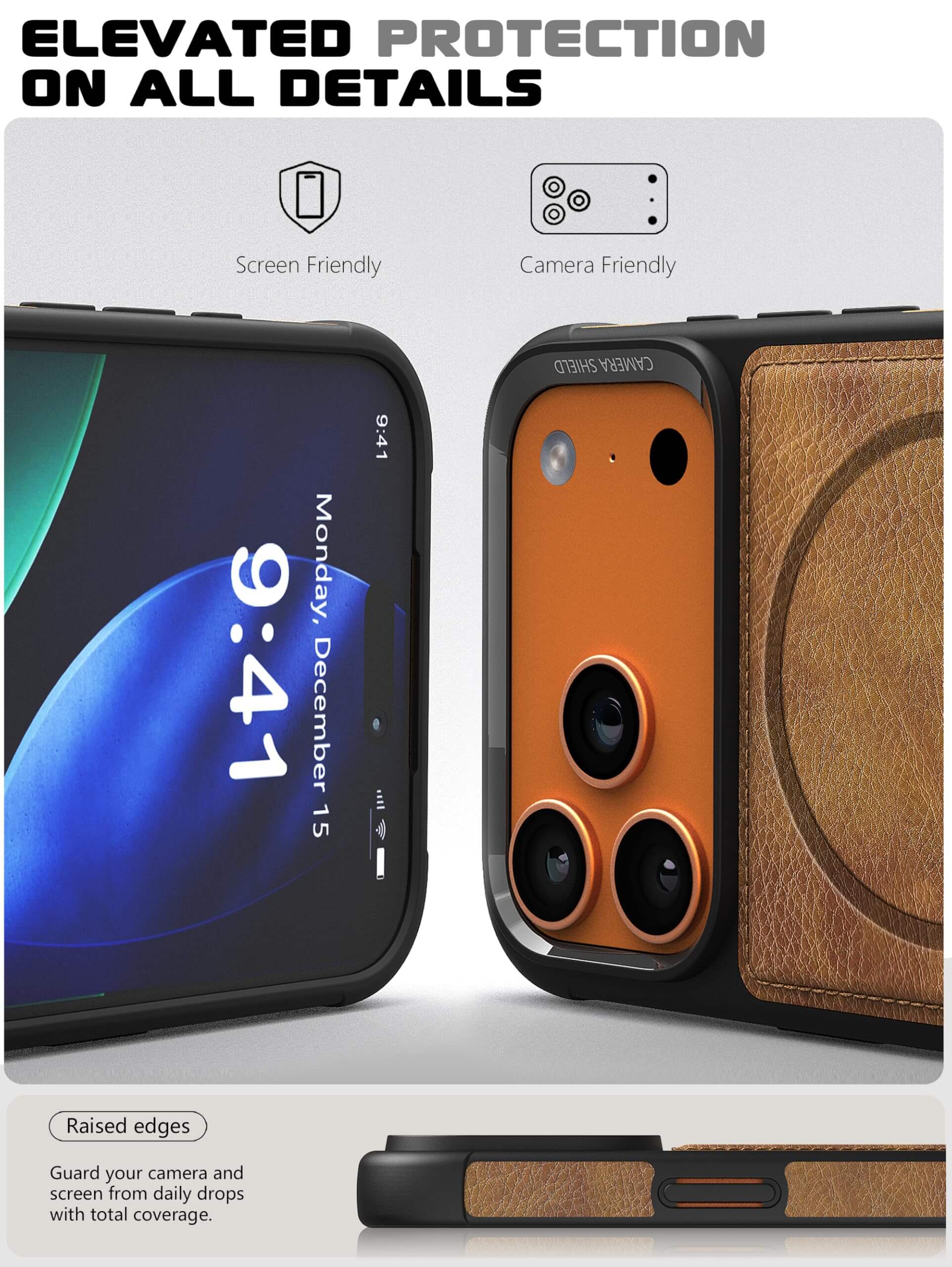 iPhone 17 Pro Max Premium Strong Armour Leather Cover