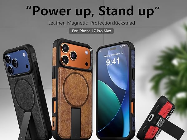 iPhone 17 Pro Max Premium Strong Armour Leather Cover
